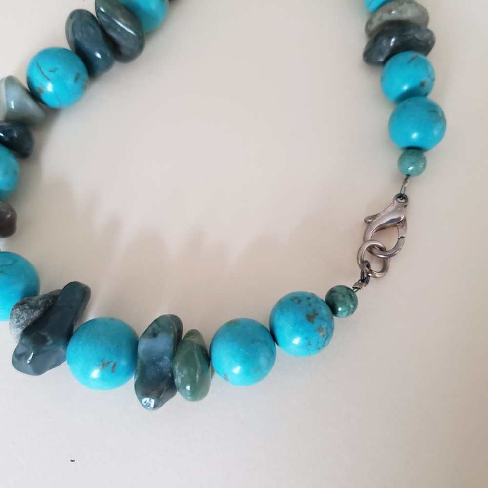 OOAK Kriaytions Turtle Blue Stone Necklace NEW - Picture 4 of 8